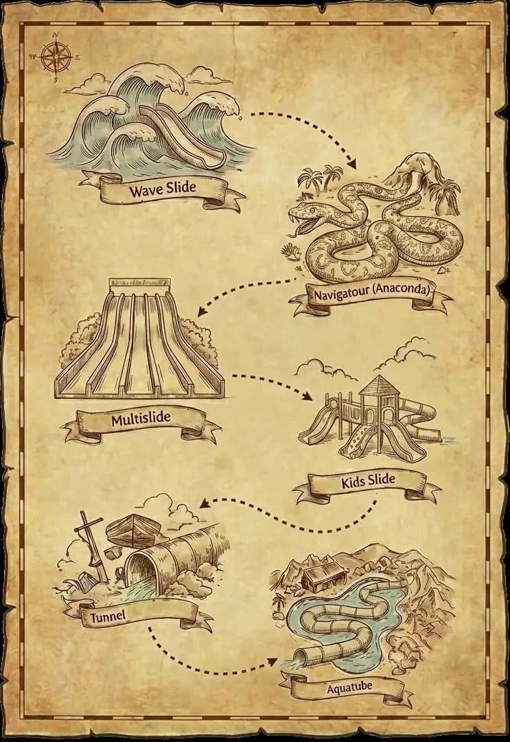 Pirates Inn Aquapark park haritası — mobil görünümü