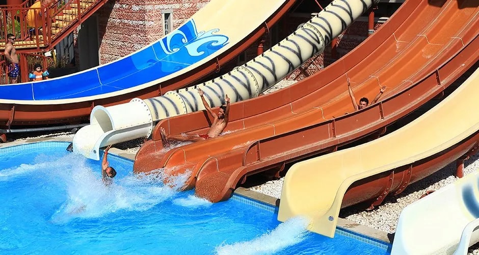 Fun at the slides